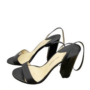 Paul Andrew Black Ankle Strap Opened Toed Heels Size EU 39 US 8.5